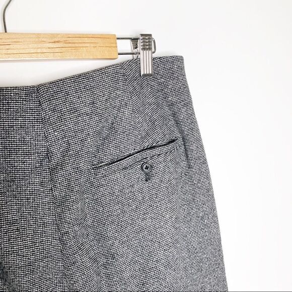 Aritzia Wilfred Allant Tweed Pleated Trouser Gray Size 10 High Rise Tapered crop - Picture 6 of 8